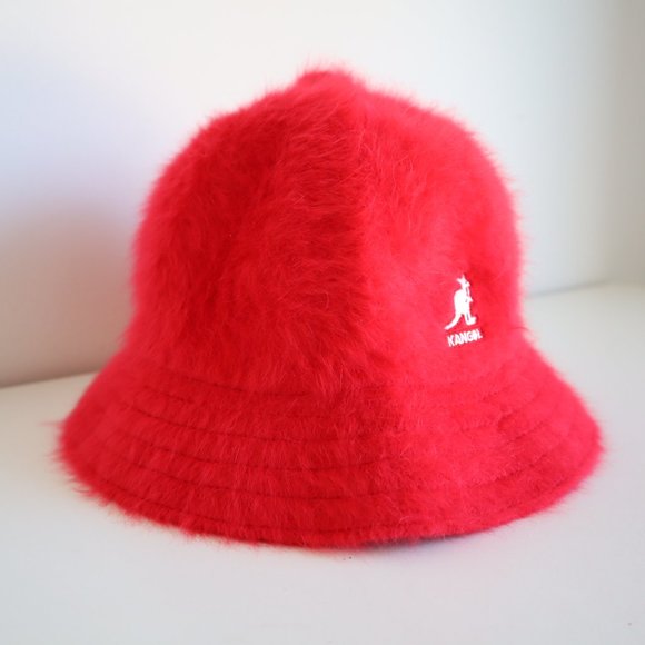 NWT Kangol Furgora Casual Scarlet Red Unisex Bucket Hat, Size Medium - Picture 2 of 10